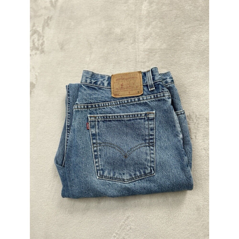 Vintage Levis 550 Relaxed Tapered Jeans Women 20W Short 1999 100% Cotton USA